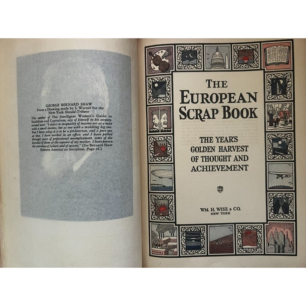 1928 American Scrap Book & European Scrap Book 2 Volume Set Wm H Wise Hardcovers - Picture 5 of 7